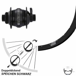 Nabendynamo Ryde Rival 23 Vorderrad 29 Zoll 15 Mm Steckachse Shutter