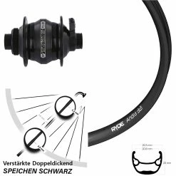 Vorderad 27,5 Zoll Ryde Andra 321 Dynamo Shutter Precision PL-8X Disc Centerlock