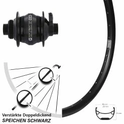 Dynamo Vorderrad 27,5 Zoll Ryde Andra 29 Shutter Precision PL-8X Disc 15 Mm Centerlock