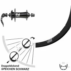 27,5 Zoll Vorderrad Novatec D791SB Ryde Rival 23