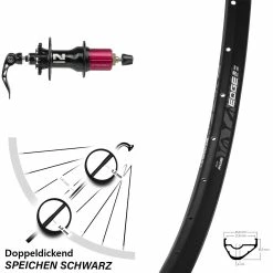 Novatec D792SB Ryde Edge M22 OS Hinterrad 29 Zoll