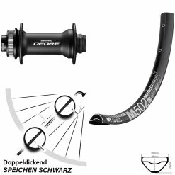 Dt-swiss Shimano HB-M618 Boost DT Swiss M 502 Vorderrad 29 Zoll Centerlock