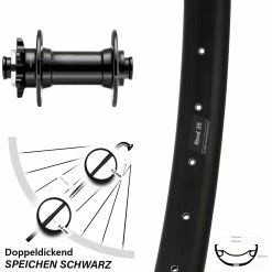 27,5+ Zoll Vorderrad Novatec D341 Boost Ryde Rival 35