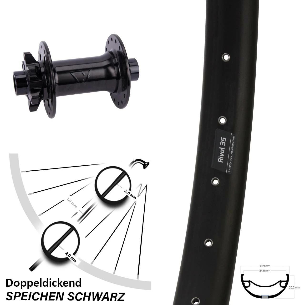 27,5+ Zoll Vorderrad Formula Boost Ryde Rival 35