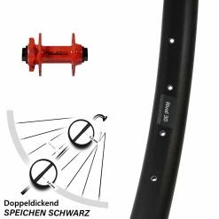 Ryde Rival 30 Vorderrad 27,5 Zoll Mit XLC Evo Nabe 15x100 Mm