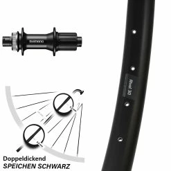 27,5 Zoll Hinterrad Ryde Rival 30 Disc Mit Shimano FH-MT400 Nabe