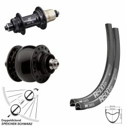 Dt-swiss Laufradsatz Road Disc DT Swiss R 500 Mit Nabe KX-G Sram XD-R Dynamo Son Delux