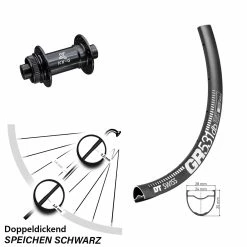 Dt-swiss DT Swiss GR 531 DB Disc Gravel Vorderrad 27,5 Zoll KX-G Nabe 12x100 Mm Steckachse