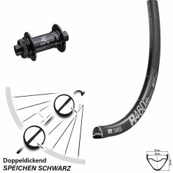 Dt-swiss Vorderrad Road Disc KX-G Nabe 12x100 Mm Steckachse DT Swiss R 460 DB 28 Zoll Centerlock