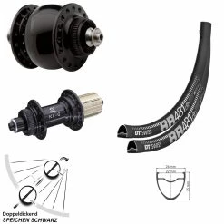 Dt-swiss Laufradsatz Road Disc Dynamo Son 28 DT Swiss RR 481 Nabe KX-G Shimano