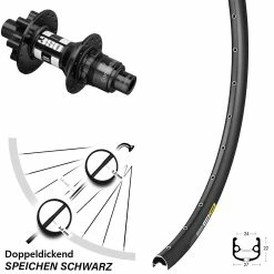 27,5 Zoll Hinterrad DT Swiss 350 Sram XD 12 Mm Steckachse Mavic XM 824