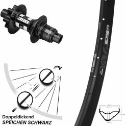 27,5+ Zoll Ryde Edge M30 OS Hinterrad Mit Nabe 350 Sram XD 12x142 Mm
