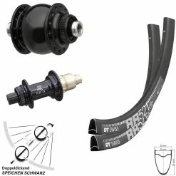 Dt-swiss Laufradsatz Road Disc Dynamo 28 Zoll DT Swiss RR 521 Nabe KX-G Sram XD-R 12-fach Son 28