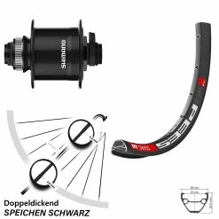 Dt-swiss Vorderrad 26 Zoll DT Swiss 533 D Shimano DH-UR708 Steckachse 15x100 Mm