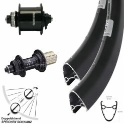 Ryde 28 Zoll Laufradsatz Road Dynamo Dutch 19 Nabe KX-G 11-fach Shimano DH-UR 705-3D