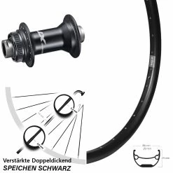 29 Zoll Vorderrad Shimano Deore XT HB-M8110 Ryde Andra 29 Steckachse 15/100