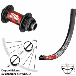 Dt-swiss 27,5 Zoll Vorderrad XM 421 DT Swiss 240s Centerlock 15x100 Mm