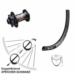 Dt-swiss 28 Zoll Vorderrad 12x100 Mm DT Swiss 350 RR 481 DB 6-Loch