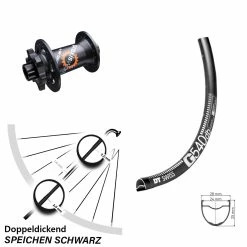 Dt-swiss DT Swiss G 540 Vorderrad 28 Zoll 350 Nabe Steckachse 12x100 Mm