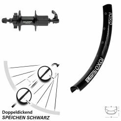 26 Zoll Hinterrad Exal BE 25 Shimano Deore XT FH-M756 Nabe