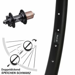 Ryde Rival 30 Hinterrad 27,5 Zoll Mit KX-M 6-loch Nabe QR 5/135