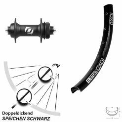 Exal BE 25 Vorderrad 27,5 Zoll Mit Formula CL-92-QR45 Nabe