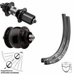 Dt-swiss Laufradsatz DT Swiss 350 Road 11-fach QR SON Delux Dynamo Centerlock 28 Zoll R 500