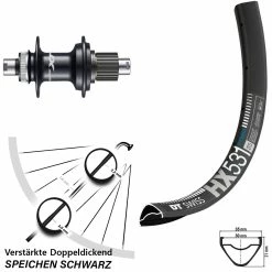 Dt-swiss DT Swiss HX-531 Disc-Hinterrad 27,5 Zoll Shimano XT 12-Fach