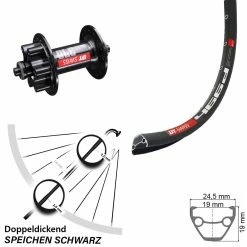 Dt-swiss 27,5 Zoll Vorderrad DT Swiss 370 6-Loch Mit 466 Felge