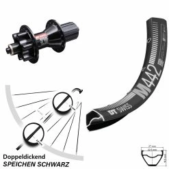 Dt-swiss 27,5 Zoll Hinterrad DT Swiss 370 6-Loch M 442