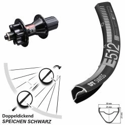 Dt-swiss DT Swiss E 512 Hinterrad 27,5 Zoll Und 370 6-Loch Nabe