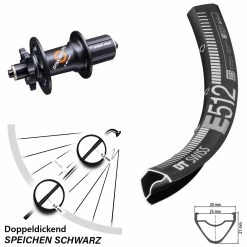 Dt-swiss 27,5 Zoll Hinterrad DT Swiss E 512 350 11-fach