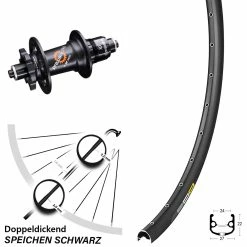 27,5 Zoll DT Swiss 350 Schnellspanner Mavic XM 824 Hinterrad Sram XD