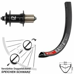 Dt-swiss DT Swiss EX 511 Hinterrad 27,5 Zoll Mit Novatec D042 Nabe Schnellspanner