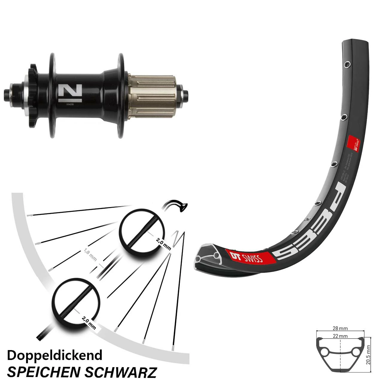 Dt-swiss DT Swiss 533D Disc 6-loch Hinterrad 28-29 Zoll Novatec D042SB