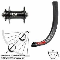 Dt-swiss DT Swiss EX 511 Disc-Vorderrad 29 Zoll Novatec D041 Nabe Schnellspanner 6-loch