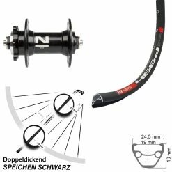 Dt-swiss Vorderrad 27,5 Zoll DT Swiss 466D Disc 6-loch Novatec D041SB