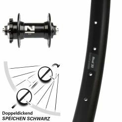 Ryde Rival 30 Disc 6-loch Vorderrad 27,5 Zoll Novatec D041SB Schnellspanner