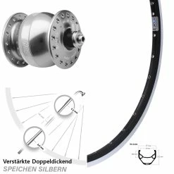 Nabendynamo SON 28 Silber Ryde ZAC 421 Vorderrad 27,5 Zoll