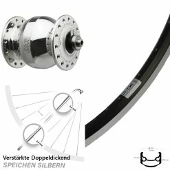 Nabendynamo Vorderrad SON Delux Wide Body Ryde Andra 35 27,5 Zoll