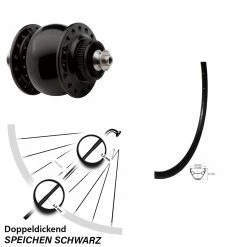 Dt-swiss Vorderes Gravel Rad Mit Nabendynamo Son 28 Centerlock Für Schnellspanner