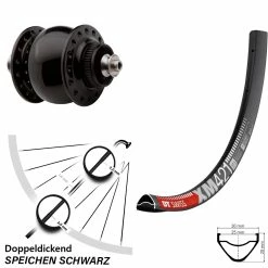 Dt-swiss 27,5 Zoll Nabendynamolaufrad DT Swiss XM 421 SON 28 Centerlock