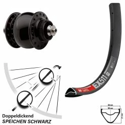 Dt-swiss Nabendynamo SON 28 Centerlock DT Swiss EX 511 Vorderrad 29 Zoll