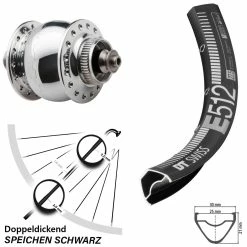 Dt-swiss Vorderrad DT Swiss E 512 27,5 Zoll Son Delux Centerlock Nabendynamo