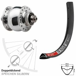 Dt-swiss Vorderrad DT Swiss EX 511 Disc 29 Zoll SON Delux Silbern Poliert Schnellspanner