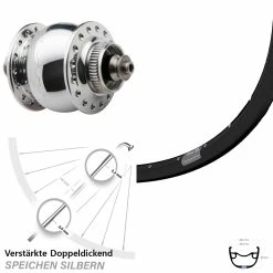 27,5 Zoll Vorderrad SON Delux Ryde Rival 23