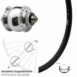 Vorderrad Mit Nabendynamo Son Delux Ryde Andra 40 Disc 27,5 Zoll Für Schnellspanner