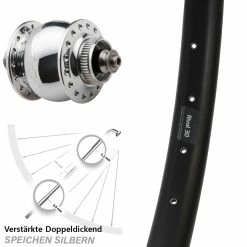 29 Zoll Nabendynamo Vorderrad SON Delux Ryde Rival 30