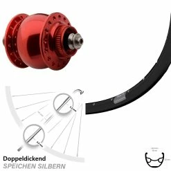 27,5 Zoll Vorderrad Mit Nabendynamo Ryde Rival 19 SON Delux