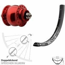 Dt-swiss SON Delux Centerlock DT Swiss M 502 Dynamo Vorderrad 27,5 Zoll